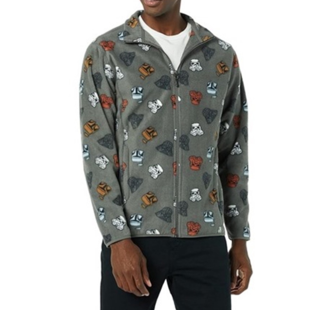 Disney Star Wars Storm Trooper Polar Fleece Full Zip Sweatshirt Jacket NEW Large